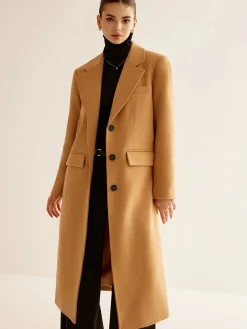 Discount Minimalist Wool-Blend Long Coat Outerwear|Coats