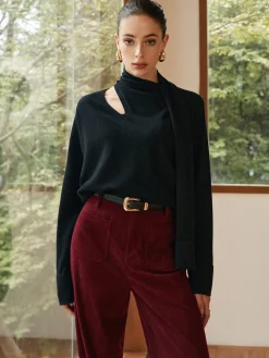 Sale Minimalist Wool-Blend Scarf Sweater Sweater Tops|Sweaters & Cardigans
