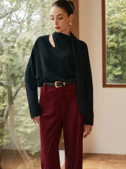 Sale Minimalist Wool-Blend Scarf Sweater Sweater Tops|Sweaters & Cardigans