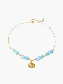 Clearance Mint Pearl Shell Necklace Necklaces|Accessories