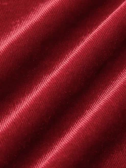 Mock Neck Knotted Velvet Dress Cocktail & Party Dresses|Long Dresses