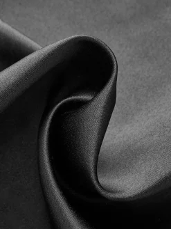Online Mock Neck Mesh-Detail Short Dress Dresses