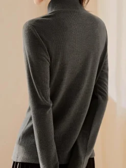 Discount Mock Neck Ribbed Embroidered Trim T-Shirt T-shirts|Tops