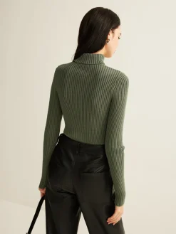 Hot Mock Neck Skinny Knit Top Sweater Tops|Sweaters & Cardigans