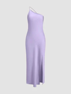 Sale Moonlight Open Back Satin Slit Long Dress Cocktail & Party Dresses|Summer Dresses