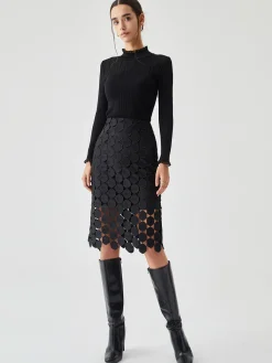 Sale Multi Hexagon Layered Midi Skirt Skirts|Bottoms