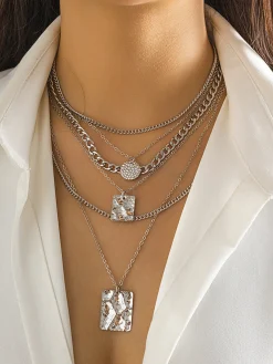 Online Multi Strand Layered Necklace Necklaces|Accessories