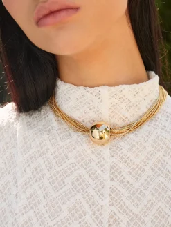 Discount Multi-Chain Glossy Ball Choker Accessories