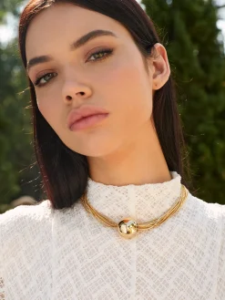 Discount Multi-Chain Glossy Ball Choker Accessories