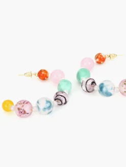 Sale Multi-Color Beaded Hoop Earrings Earrings|Accessories