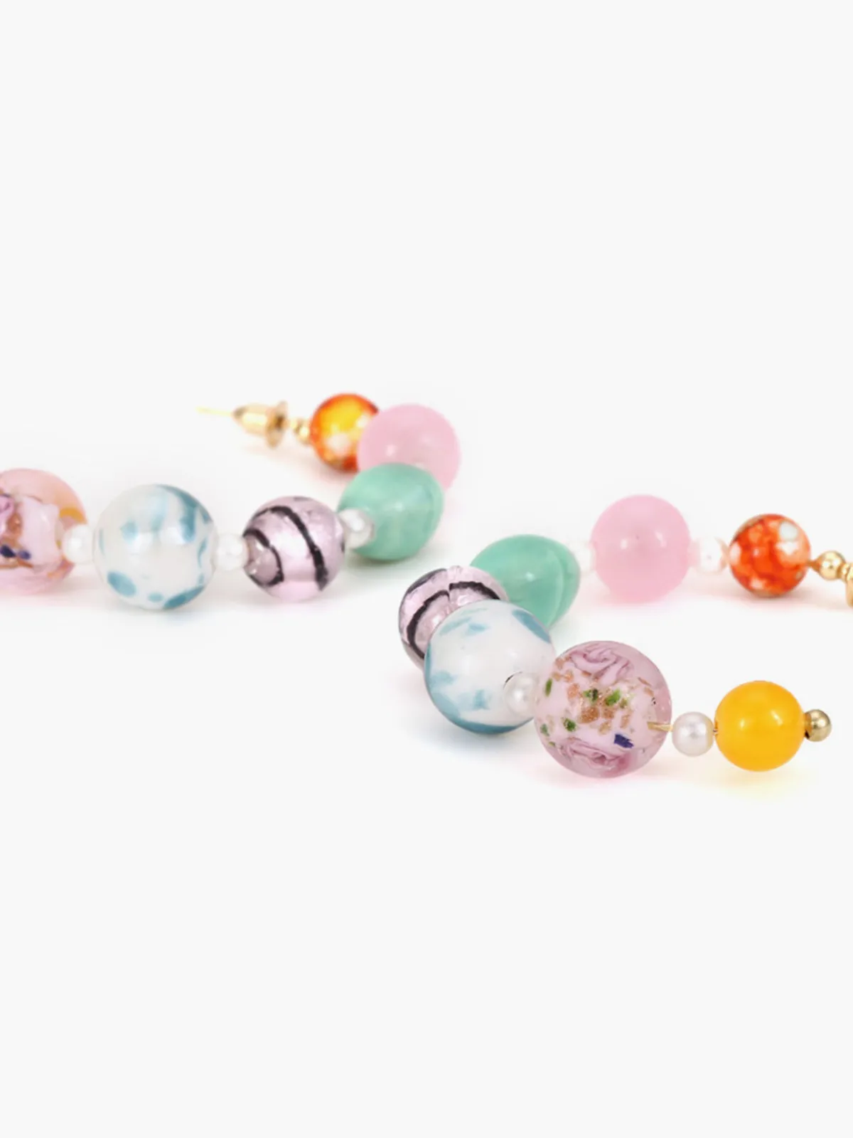 Sale Multi-Color Beaded Hoop Earrings Earrings|Accessories