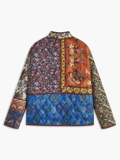 Outlet Multi-Color Printed Flap-Pockets Winter Coat Outerwear|Coats