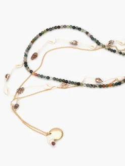 Online Multi-Layer Shell Necklace Necklaces|Accessories