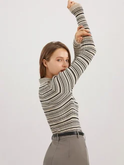 Online Musical Notation Knit Top Sweater Tops|Sweaters & Cardigans