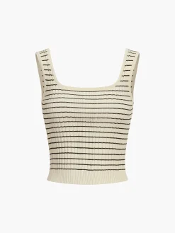 Outlet Musical Notation Stripe Three Piece Set Sweater Tops|Long Sleeve Sets