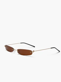 Hot Narrow Rimless Rectangular Sunglasses Sunglasses|Accessories