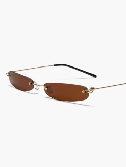 Hot Narrow Rimless Rectangular Sunglasses Sunglasses|Accessories