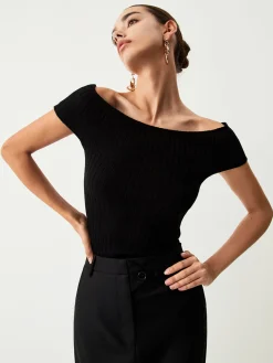 Outlet Off Shoulder Knit Top Sweater Tops|Sweaters & Cardigans