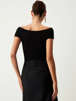 Outlet Off Shoulder Knit Top Sweater Tops|Sweaters & Cardigans