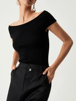 Outlet Off Shoulder Knit Top Sweater Tops|Sweaters & Cardigans