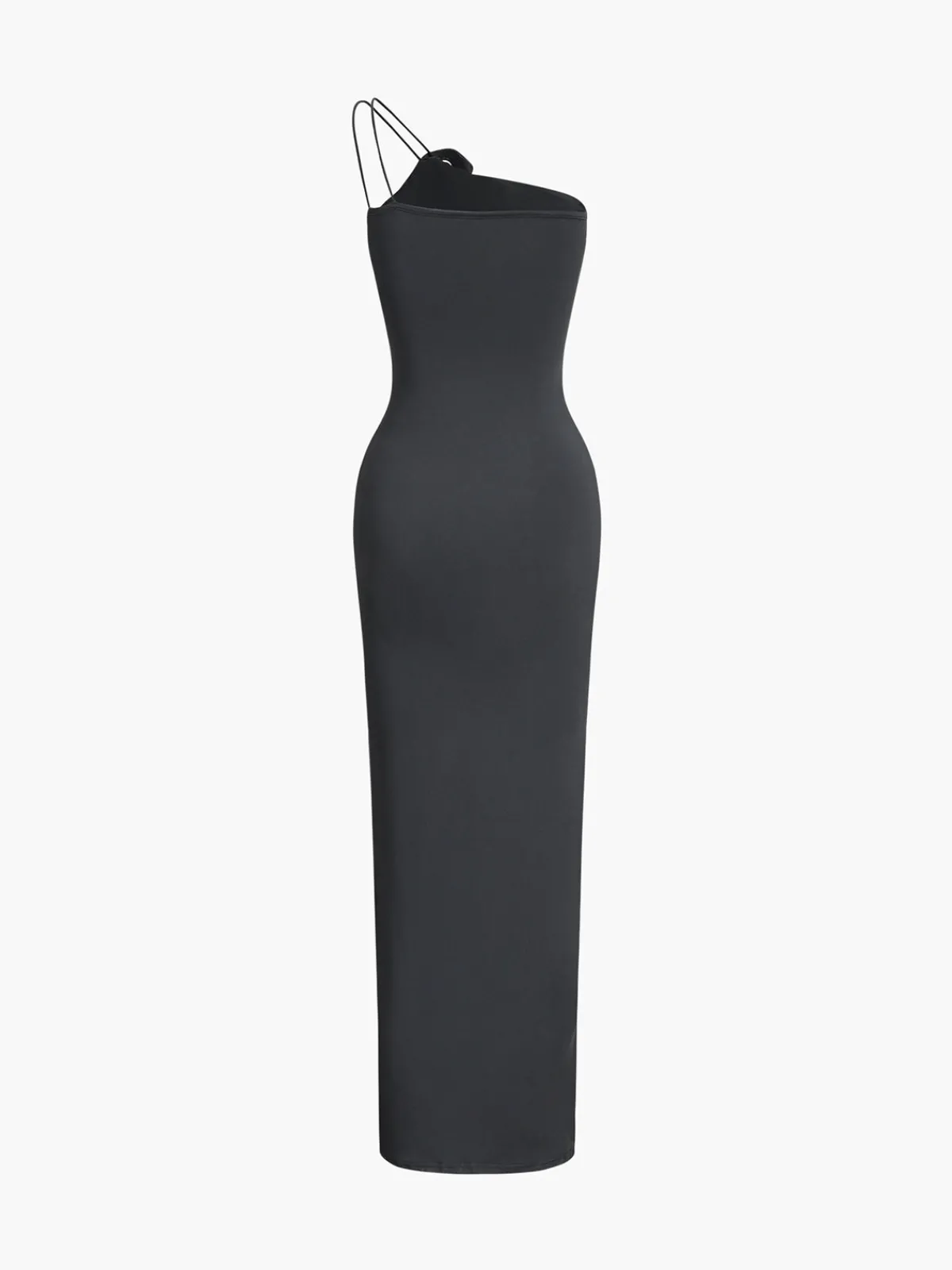 Clearance Off Shoulder Rose Decor Ruched Midi Dress Black Dresses|Work Dresses