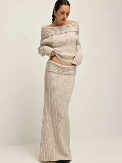 Outlet Off Shoulder Warm Sweater Co-ords Sweater Tops|Sweaters & Cardigans