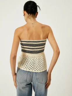 Sale Off-Shoulder Crochet Knit Top Sweater Vests|Sweaters & Cardigans