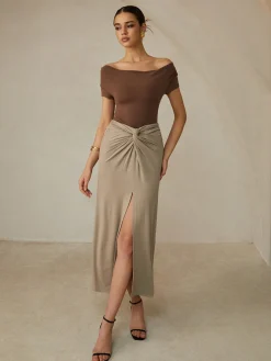 Hot Off-Shoulder Pleated Blouse Blouses & Shirts|Tops