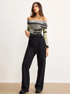 New Off-Shoulder Tye Dye Printed Blouse Blouses & Shirts|Tops