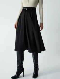 Sale Old Money Aesthetics Belted Skirt Skirts|Bottoms