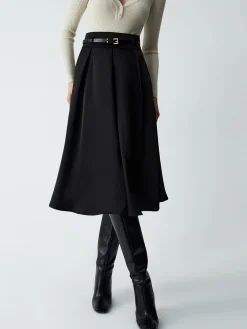 Sale Old Money Aesthetics Belted Skirt Skirts|Bottoms