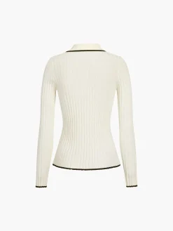 Outlet Old Money Aesthetics Polo Knit Top Sweater Tops|Sweaters & Cardigans