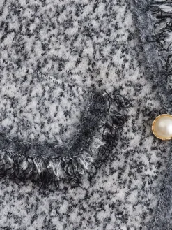Hot Old Money Aesthetics Raw Hem Tweed Cardigan Cardigans|Sweaters & Cardigans