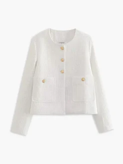 Best Old Money Aesthetics Tweed Blazer Outerwear|Blazers