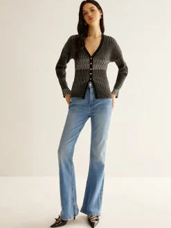 Outlet Ombre Button Slim Cardigan Cardigans|Sweaters & Cardigans