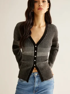 Outlet Ombre Button Slim Cardigan Cardigans|Sweaters & Cardigans