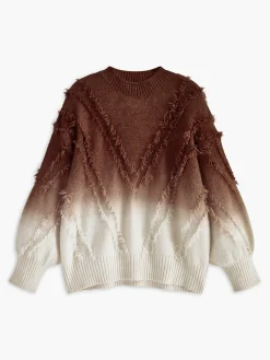 New Ombre Tassel Piping Sweater Knitwear|Tops
