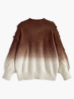 New Ombre Tassel Piping Sweater Knitwear|Tops