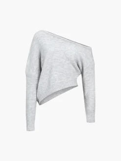 Sale One Shoulder Asymmetric Sweater Sweater Tops|Sweaters & Cardigans