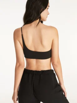 Discount One Shoulder Solid Sports Bra Tank Tops & Camis|Tops