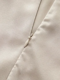 Clearance One Sleeve Pleated Draped Dress Work Dresses|Cocktail & Party Dresses