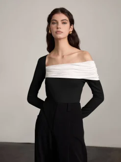 Outlet One-Shoulder Ruched Slim Top T-shirts|Tops