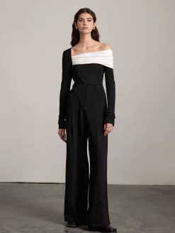 Outlet One-Shoulder Ruched Slim Top T-shirts|Tops