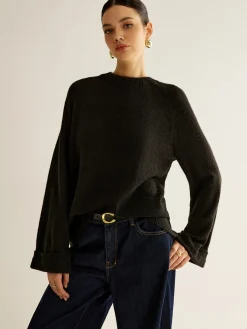 Outlet Open Back Tie Sweater Sweater Tops|Sweaters & Cardigans