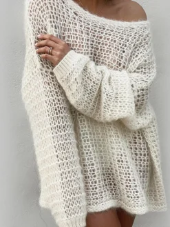 Sale Open Knit Oversized Sweater Sweater Tops|Sweaters & Cardigans