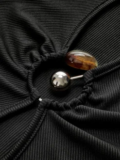 Best O-Ring Cutout Long Sleeve T-Shirt Tops
