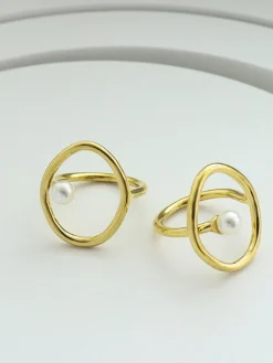 Sale Oval Circle Freshwater Pearl Ring Rings & Bracelets|Accessories