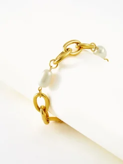 Discount Oval Pearl en Chain Bracelet Rings & Bracelets|Accessories