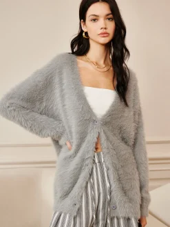 Discount Oversize Furry Cardigan Cardigans|Long Sleeve Sets