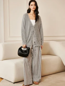 Discount Oversize Furry Cardigan Cardigans|Long Sleeve Sets